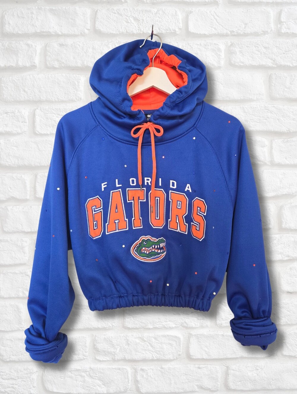 Florida Gators Crop Hoodie W/Rhinestones